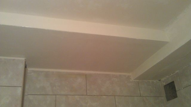 Потолок из гипсокартона, фото без покраски.